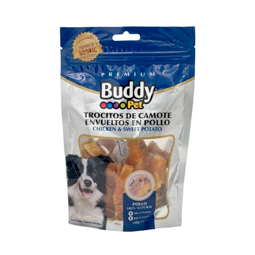 Buddy Pet Trocitos De Camote Y Pollo