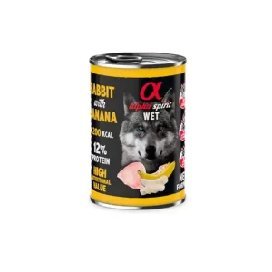 Alpha Spirit Lata Conejo con Platano (400 gr)