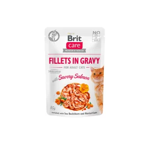 Brit Care Fillets in Gravy Savory Salmon	(85 gr)