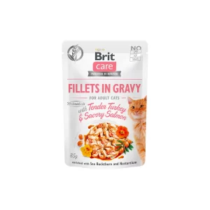 Brit Care Fillets in Gravy Tender Turkey & Savory Salmon (85 gr)