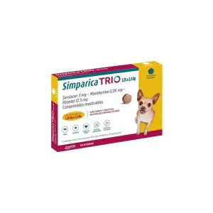 Zoetis Simparica Trio 3 Comprimidos (1.25 a 2.5 kg)