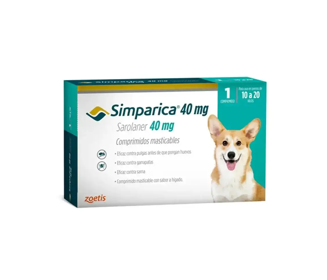 Zoetis Simparica 40 mg 1 Comp (10 a 20 kg)
