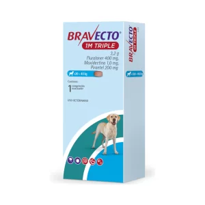 Bravecto Antiparasitario Triple 1M	(20 a 40 kg)